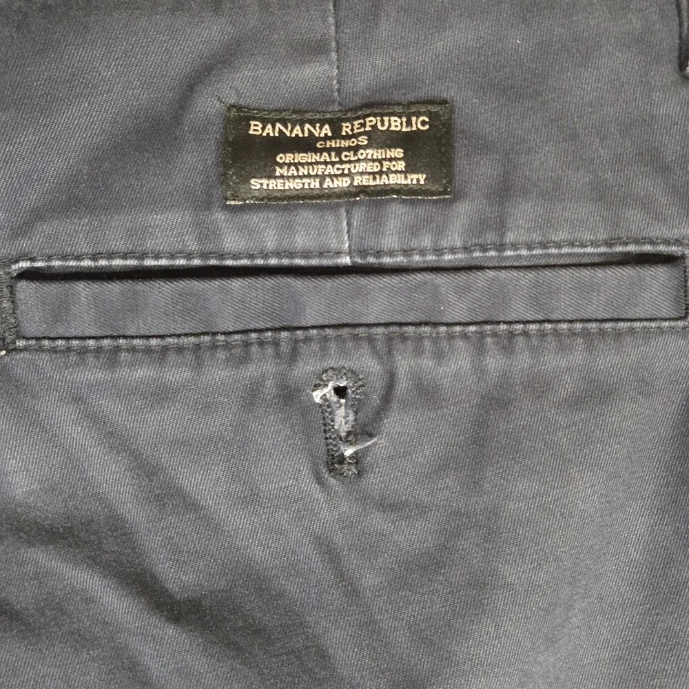 Banana Republic Emerson Chino Mens 31x30 Navy Blue Straight Leg Pants Trousers